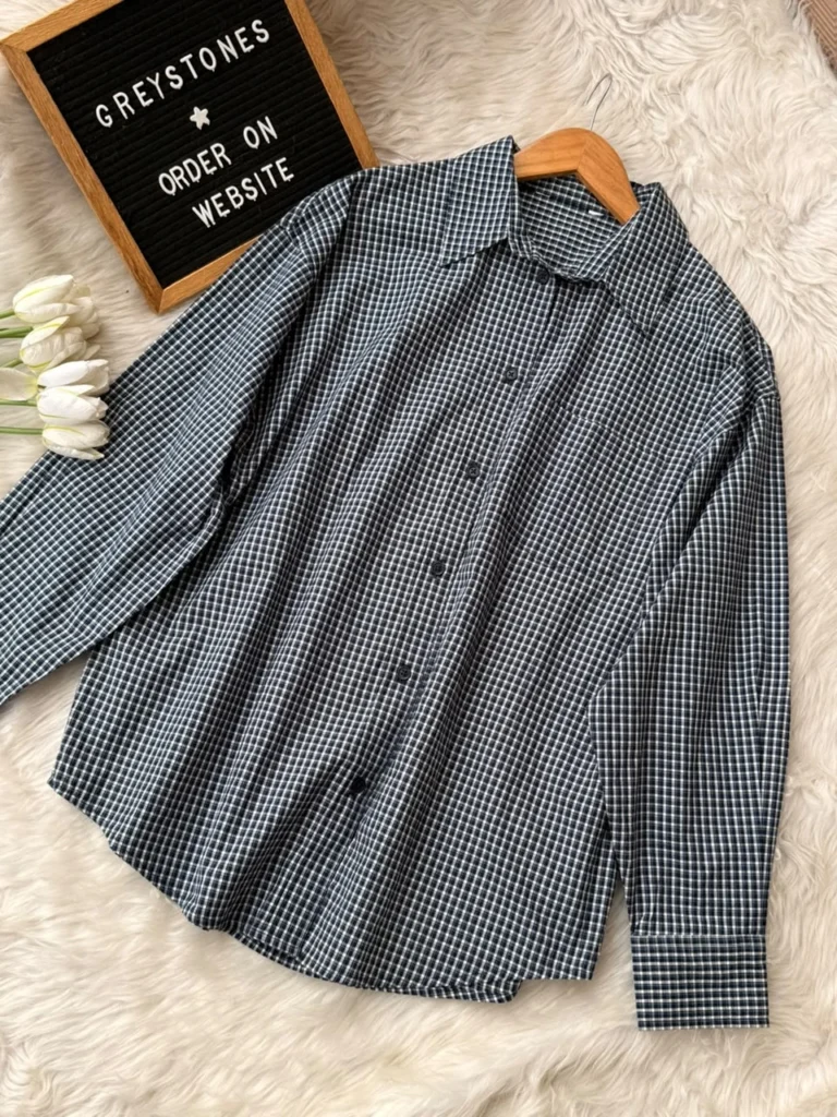 Check printed shirt