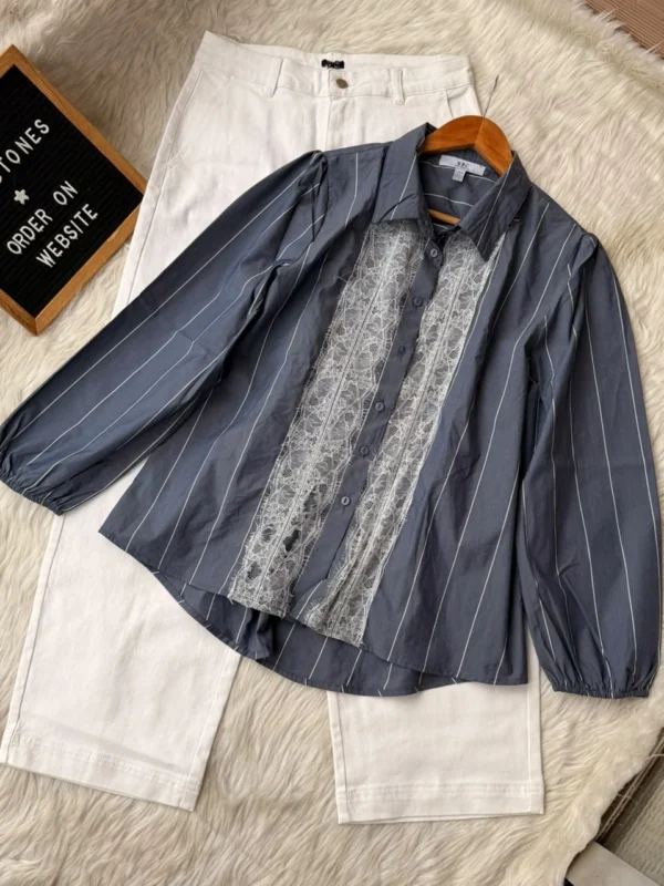 Cotton Blend Lace Top