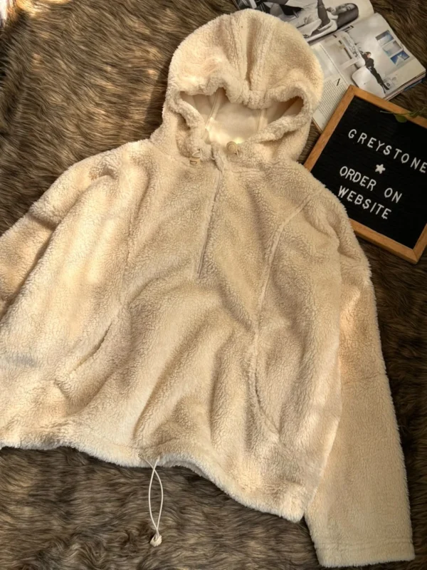 Drop shoulder New Soft Sherpa Hoodie