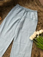 Relaxed fit cotton denim trouser - Image 2
