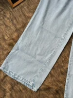 Relaxed fit cotton denim trouser