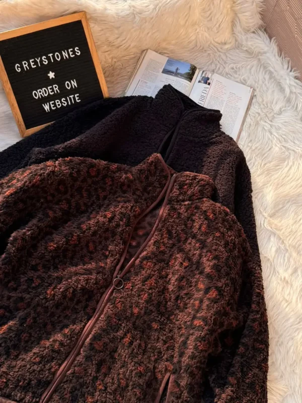 Textured Sherpa Fleece Jacket